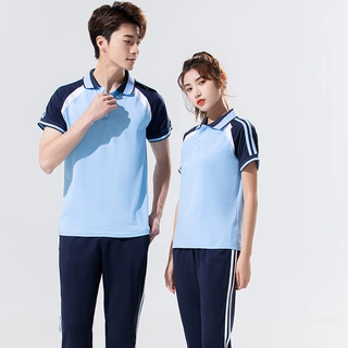 初中生夏季校服来图定制高中大学生男女款班服运动团体服定做