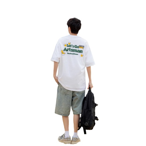 Summer T-shirt for Men: Trendy Short-Sleeve, Loose-Fit, Breathable, and Versatile Casual Tops