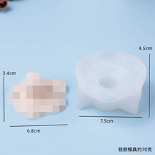 圣诞融化雪娃娃翻糖巧克力蛋糕装饰烘焙模具石膏摆件手工香薰蜡烛