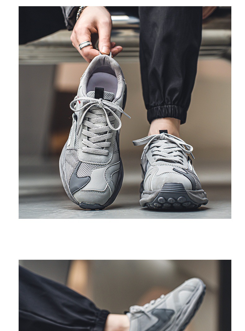 Scarpe da uomo, nuove scarpe da allenamento tedesche traspiranti in rete Fly-woven, scarpe da basket versatili alla moda con aumento dell'altezza interna, scarpe sportive casual da papà_voghion.com