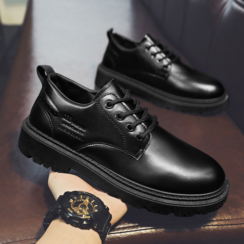 Spring Design Sense Martin Boots Estilo británico Ropa formal Boda de negocios Zapatos de cuero de novio Zapatos de cuero casuales transpirables para hombres image 1