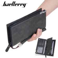 新款男士手拿包 baellerry跨境商务多卡位摁扣手包磨砂皮青年钱包