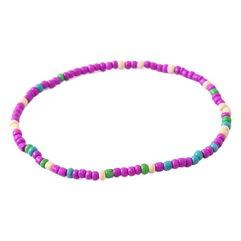 Venta caliente joyería cuentas de vidrio pulsera tobillera estilo bohemio pulsera colorido arroz cuentas tobillera al por mayor