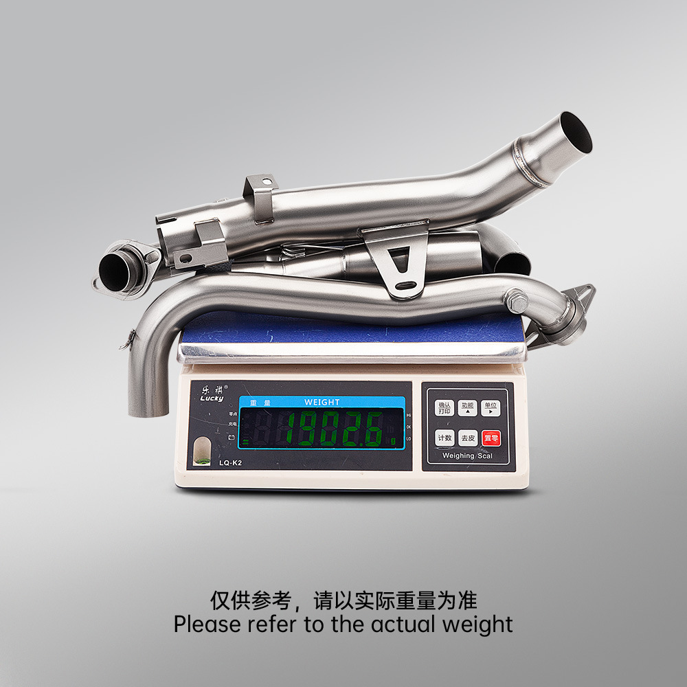 Suitable for Motorcycle Modification, Stainless Steel Split Front Exhaust Pipe to Connect to the Original Rear Section