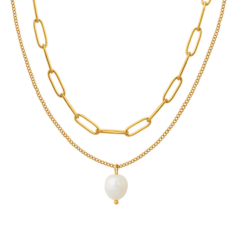 Plating Design Simple Style, Classic Style Style Wholesale Jewelry Simple Style Classic Style Solid Color Titanium Steel Plating Stainless Steel Necklaces