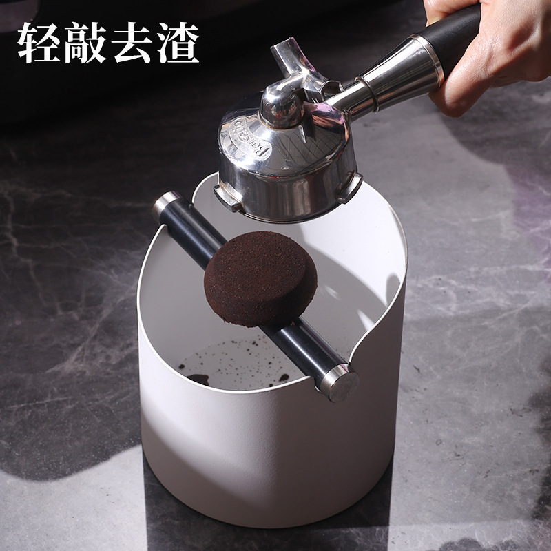 国境を越えた新しいシンプルなホテル用コーヒー粉入れ、ステンレス製業務用バーカウンター粉入れ、イタリアンコーヒー粉入れ|undefined