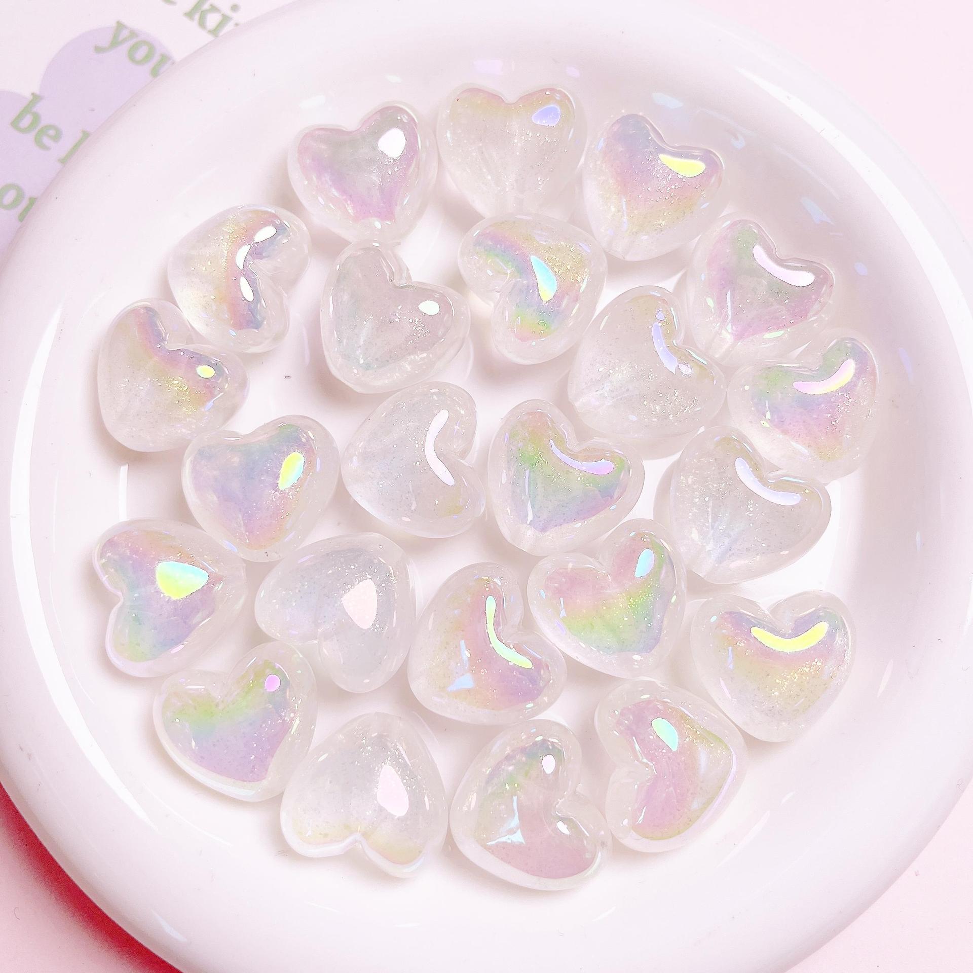 38g Weight Beads Jewelry Making Type 21*19mm Jewelry Making Size DIY Jewelry Accessories Classification 10 PCS/Package Quantity Acrylic Material Heart Shape Pattern Casual, Simple Style, Streetwear Style 10 PCS/Package 21*19mm Arylic Heart Shape DIY Jewelry Accessories Beads 6