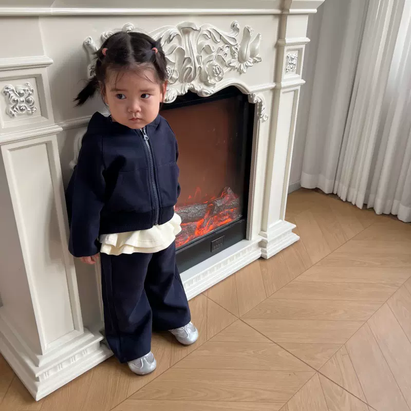 韩版童装2025新款春季女童休闲卫衣套装儿童洋气屁帘休闲裤两件套