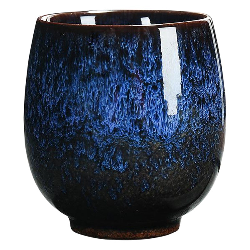 Cambio de horno de cerámica hogar Kung Fu taza de té personal Sola Taza Tianmu Jianzhan cambio Maestro Taza de Té Tazón