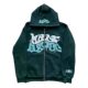 2024 European and American Connector Trend Y2K Gothic Punk Hip Hop Fashion Zipper Digital Print Hoodie