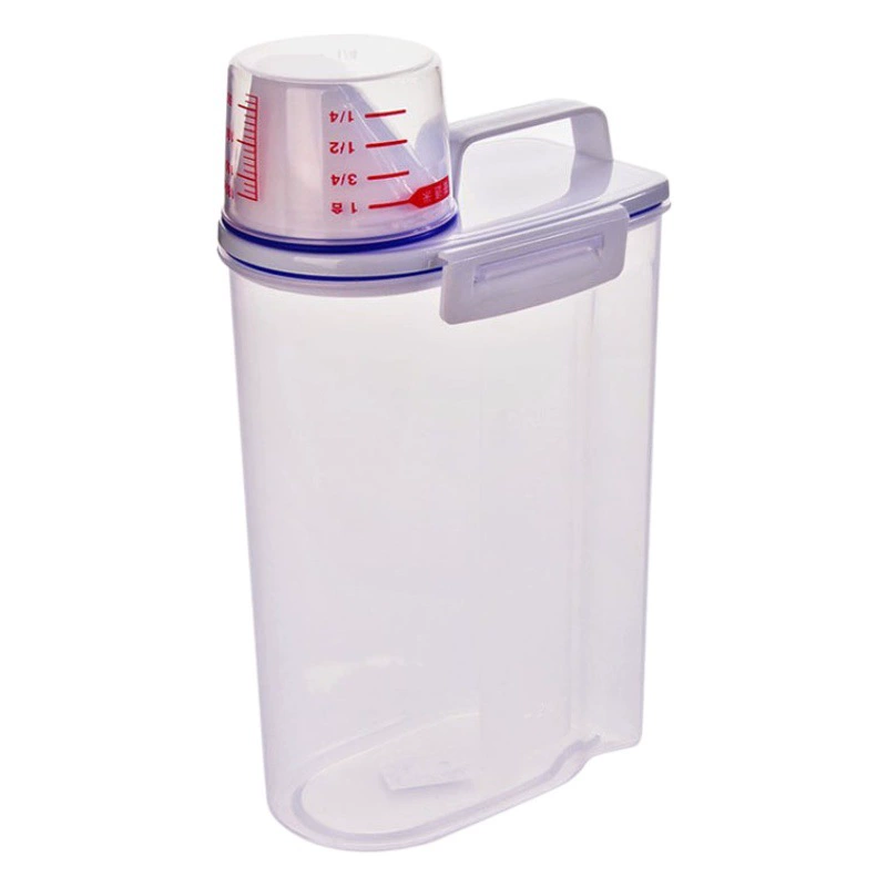 Герметичная банка в японском стиле пластиковая мерная чашка ведро для риса влагостойкий ящик для хранения риса с защитой от насекомых кухонная банка для хранения зерна корм для кошек и собак