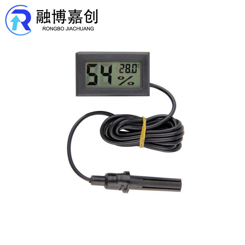 嵌入式数显温湿度计 FY-12  嵌入式温度计 电子湿度计 带防水探头