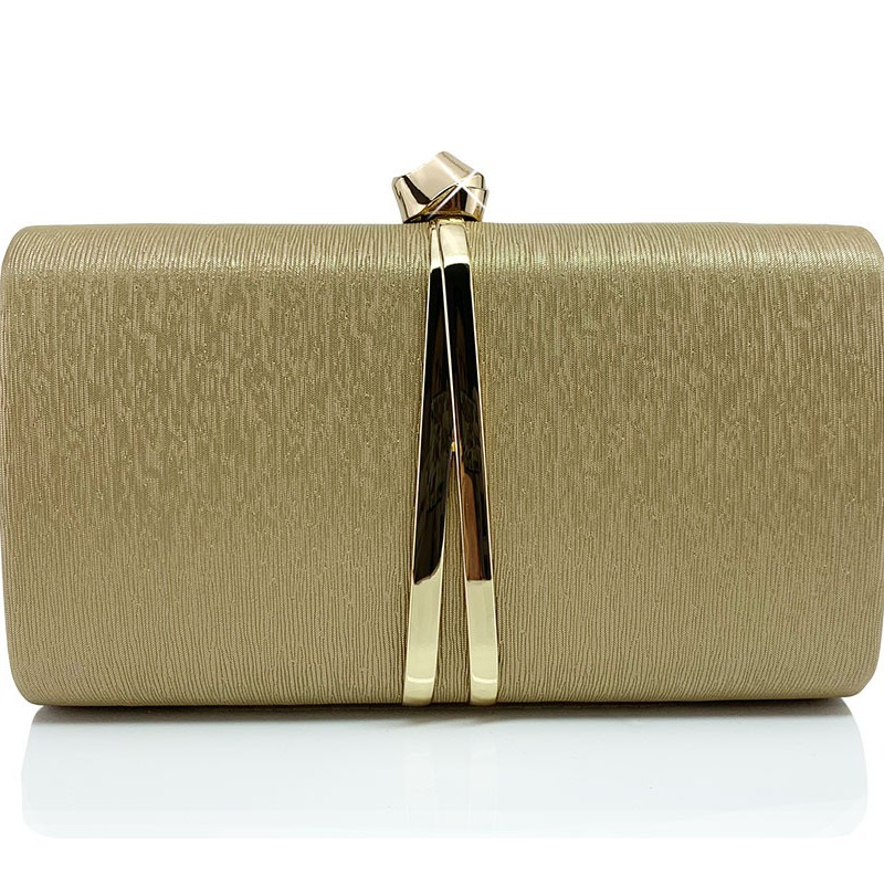 Leather Shimmer Textured Evening Gown Banquet Clutch Crossbody Shoulder Bag For Women - Thumbnail 2