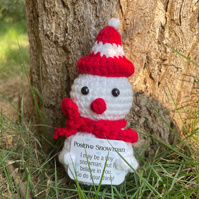 크리스마스 눈사람(카드를 들고)