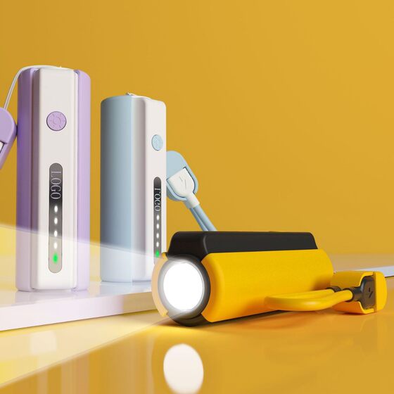 Private mold capsule charging treasure 5000 mA self-belt line fast charging large capacity mobile power powerbank customization