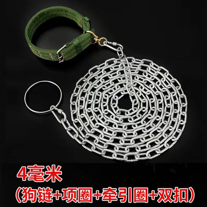 4mm 두께의 철 체인(개 무게 22.5kg-42.5kg 이내) 내구성
