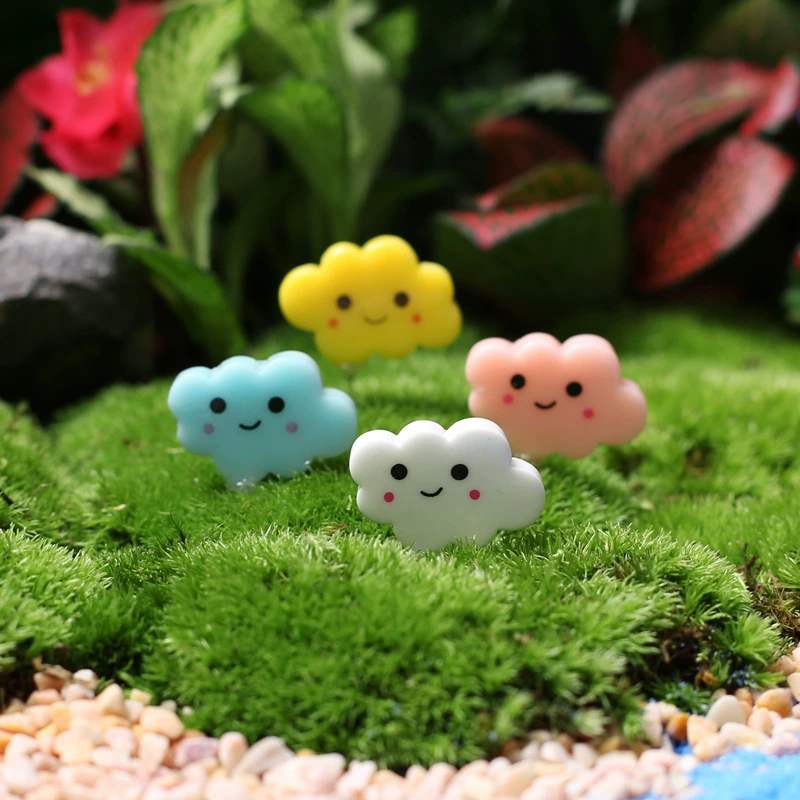 Jingjiao мох микро пейзаж DIY материал украшения сочные комбинации горшок мини маленькие украшения смайлик облака