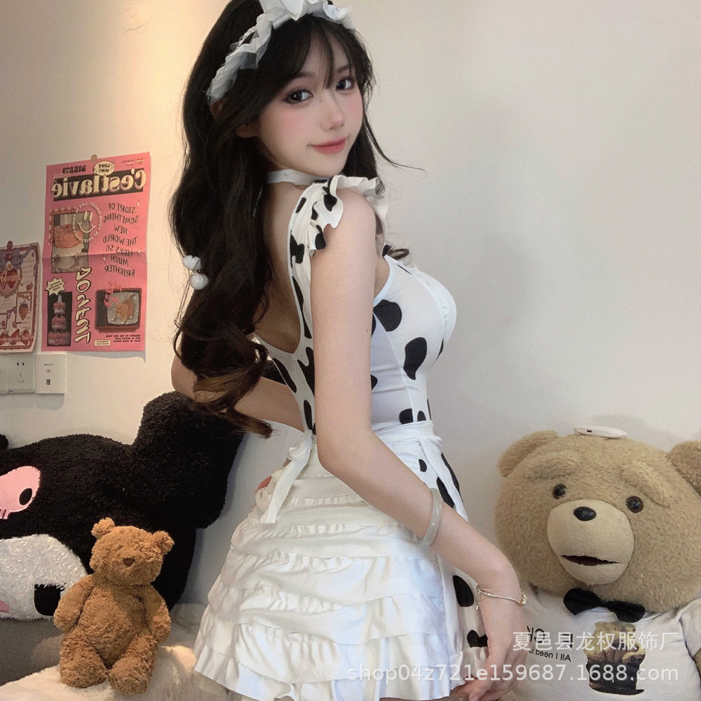 (2개) JK 유니폼 일본의 귀엽고 섹시한 토끼 소녀 소 의상 정장 여성 순수한 욕망 장난스러운 역할 놀이 순수한