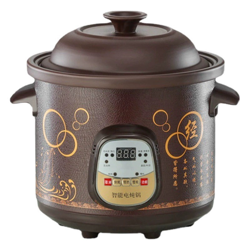 Бытовой черный фиолетовый песок автоматический Электрический рагу суп дополнительное питание каша Керамическая электрическая кастрюля подарок оптом