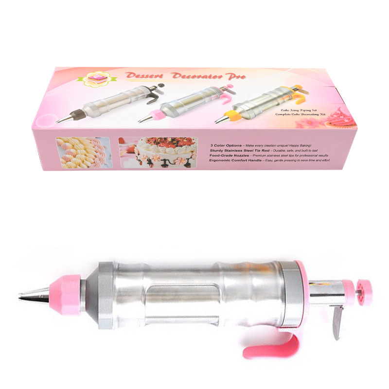 스테인레스 크림 장식총 [핑크]