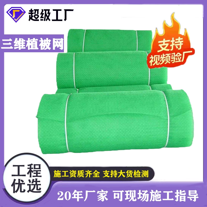Трехмерная растительная сетка, геотекстильная сетка, посадка травы, фиксация почвы, защита склонов, озеленение склонов, Настройка пластиковой экологической реставрации em324