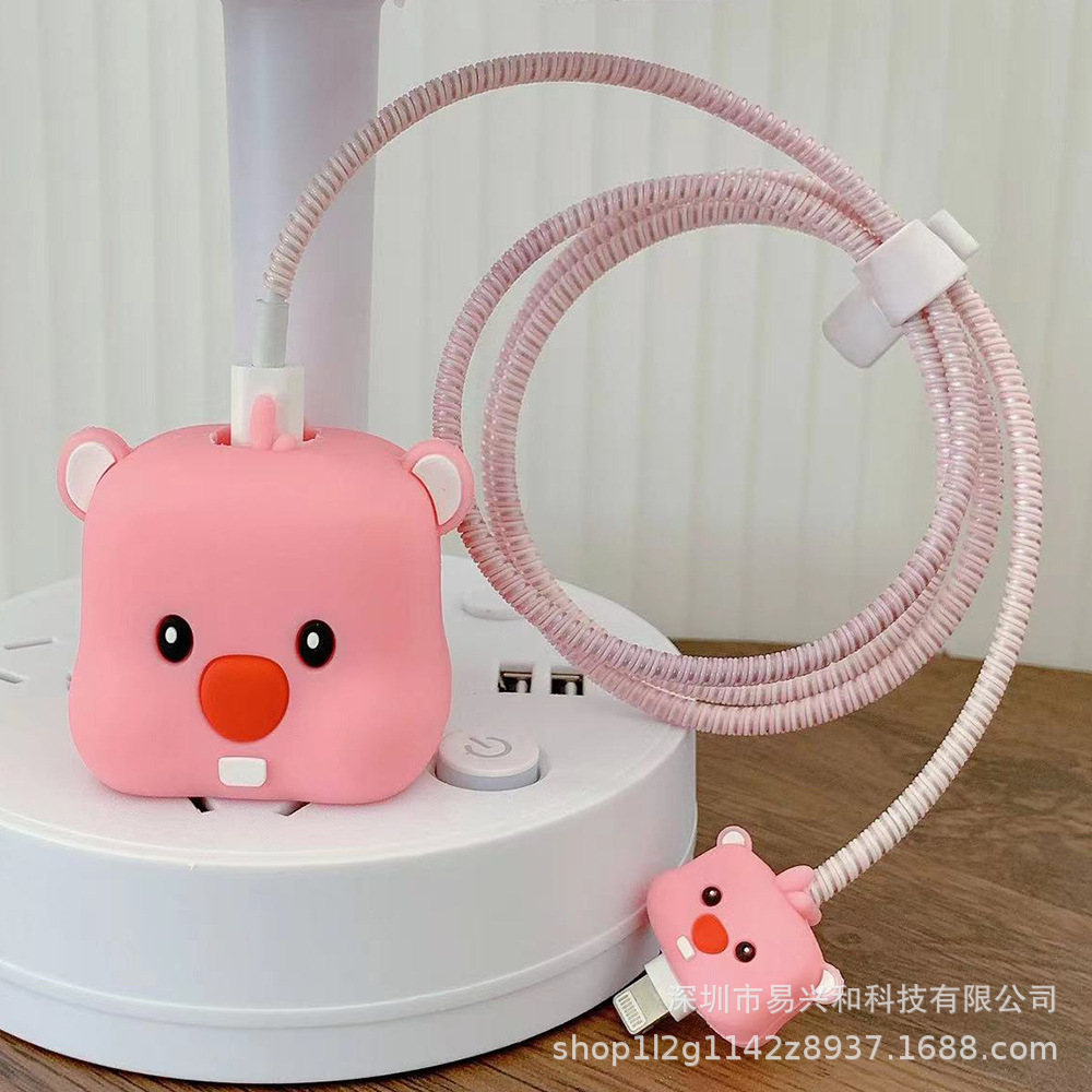 Aplicable Apple 18W / 20W cargador de cabeza de cubierta cargador de cubierta de cable de datos cubierta de 4 piezas al por mayor