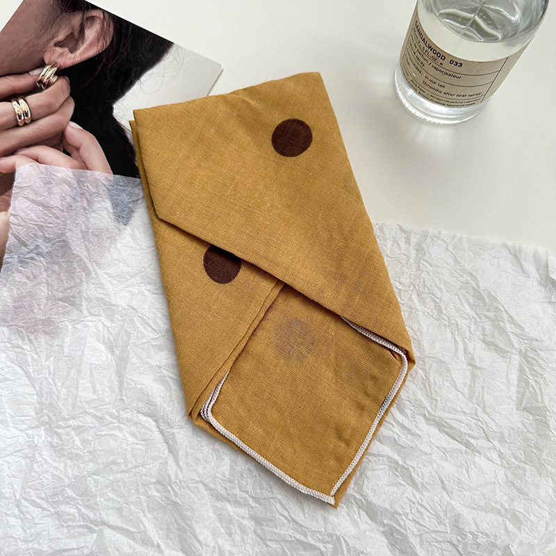 55 bufanda de seda, cinturón para el cabello, algodón y lino, bufanda cuadrada pequeña, arte coreano, moda de todo fósforo, primavera y otoño, nueva bufanda de temperamento, bufanda