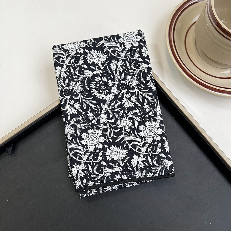 Verano y otoño japonés, flores de algodón, bufandas cuadradas, bufandas retrógradas para mujeres, bufandas de seda delgadas y frescas