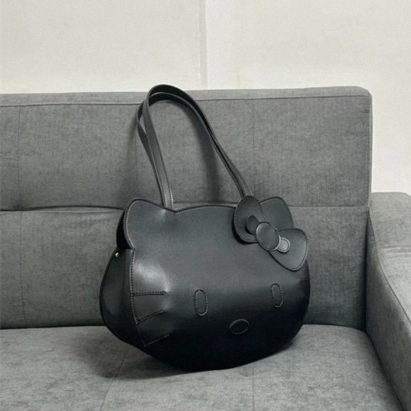 2026 Trendy Fashion Cartoon Cute Face PU Niche Handbag Large Capacity Student Crossbody Bag - Thumbnail 3