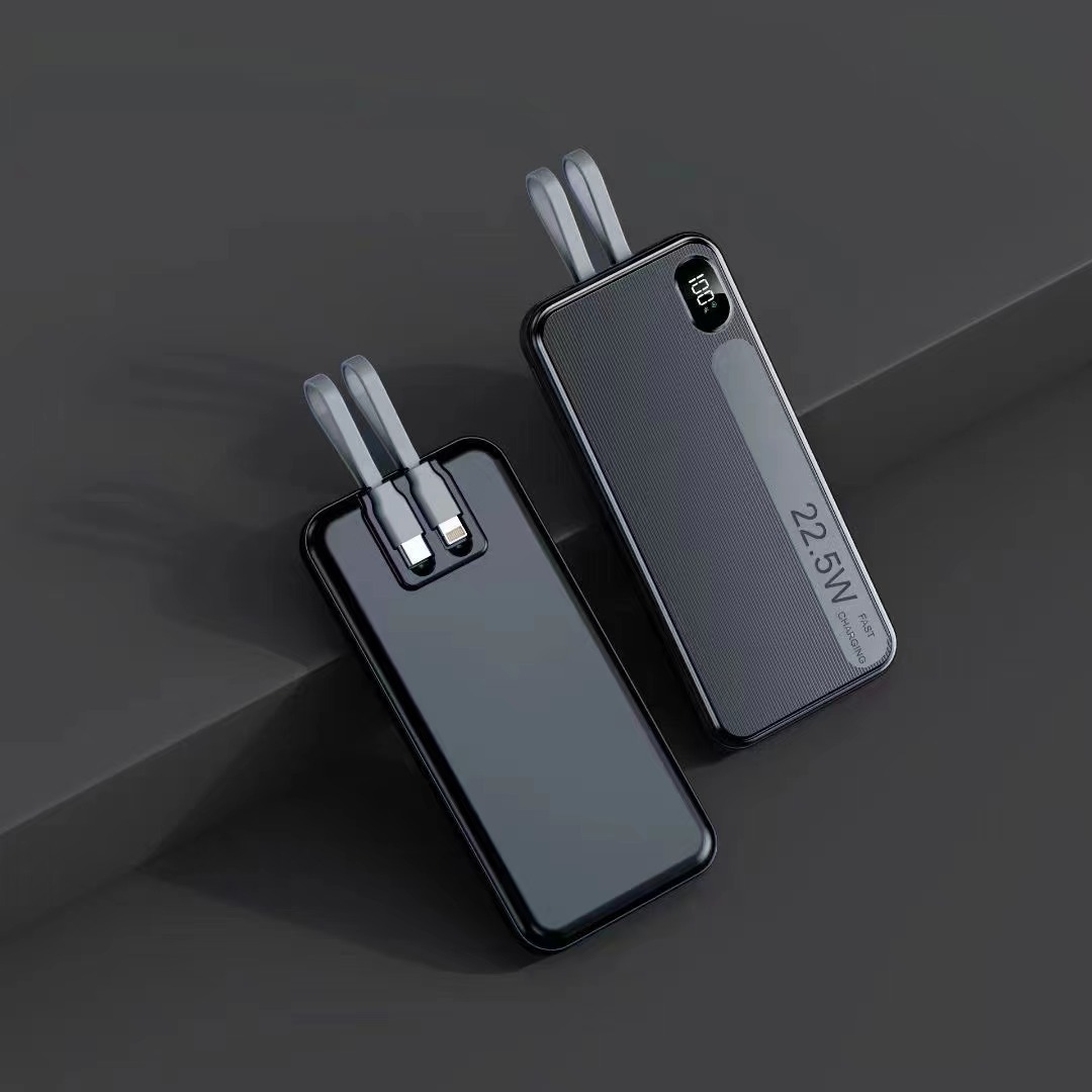 Carga rápida de gran capacidad de carga portátil fuente de alimentación portátil al por mayor al aire libre carga rápida con cable de carga eléctrica 20000 mAh