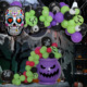 Set de globos de látex para decoración de fiestas de Halloween transfronterizas: esqueleto, calabaza, fantasma, festival