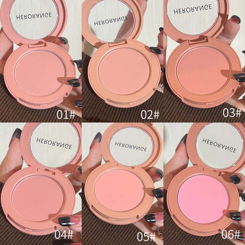 HERORANGE Cream Blush Low Saturation Pseudo Natural Energy Girl Peach Orange Soft Haze Matte Blush for Women