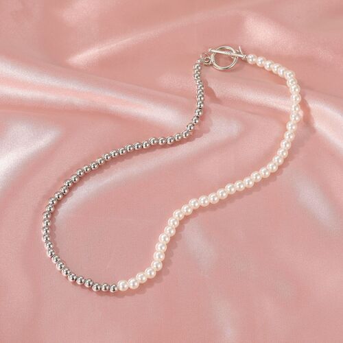 Euramerican Hybrid Beaded Necklace Clasp Lock Chain OT Retro Simple Pendant Necklace Accessory for Women