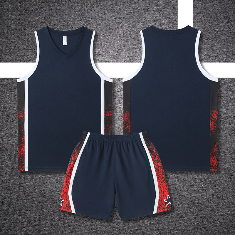 USA USA Team Basketball Uniform Printed suit Male Student Sports Competition Uniform Training Vest Jersey Printed Number