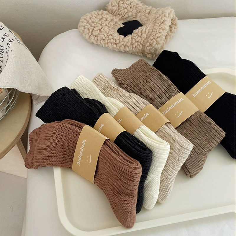 Прибо́й, цветные осенние женские гольфы в японском ретро стиле Knee socks корейский стиль