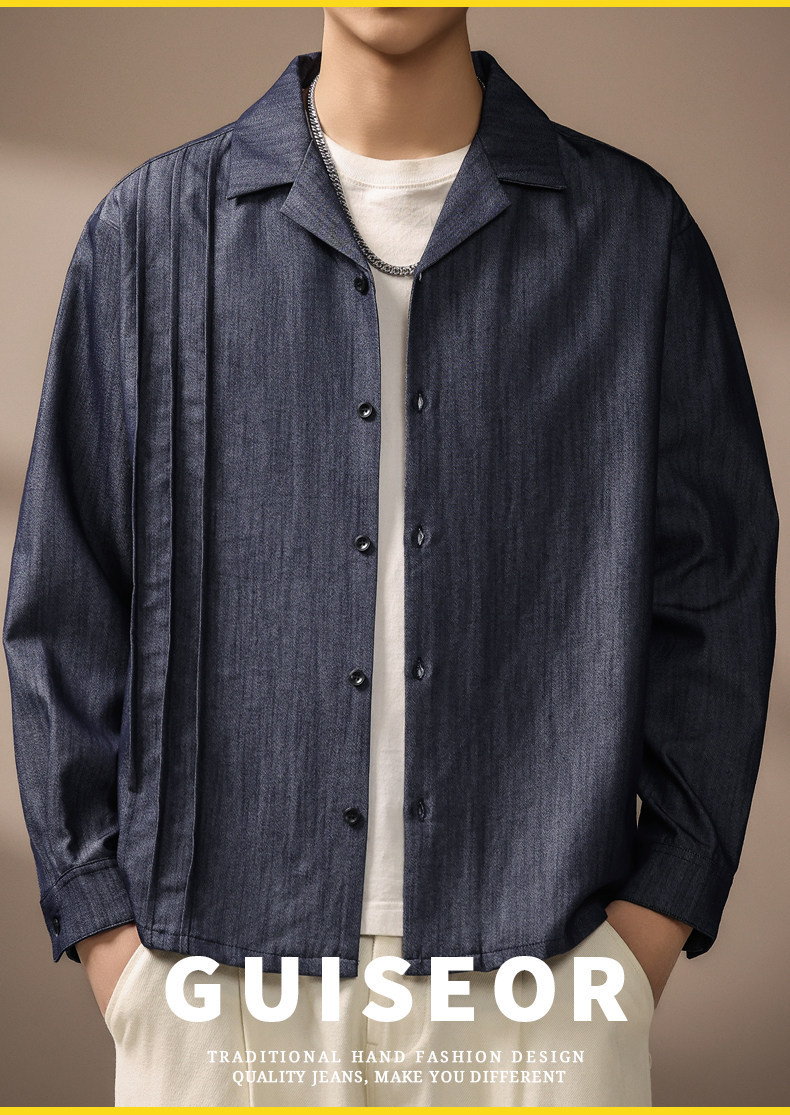 High-end American Retro Style Cuban Collar Long-sleeve Overcoat_voghion.com