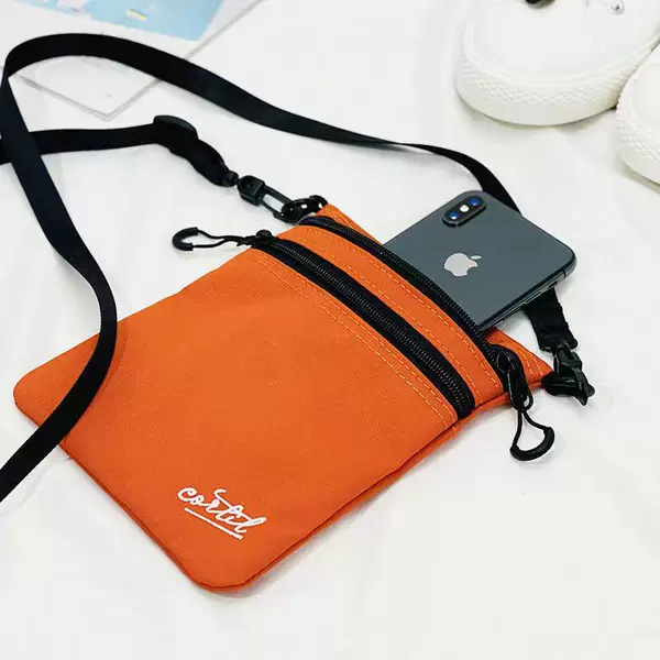 New waterproof convenient all-match men's and women's crossbody small square bag practical halter cigarette case bag Japanese mobile phone bag