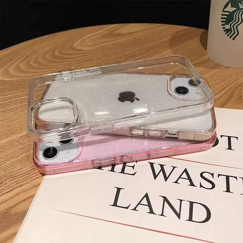 Чехол для телефона совместим с iPhone (несколько моделей), 1.5 мм отверстия со стразами, прозрачная защитная капля