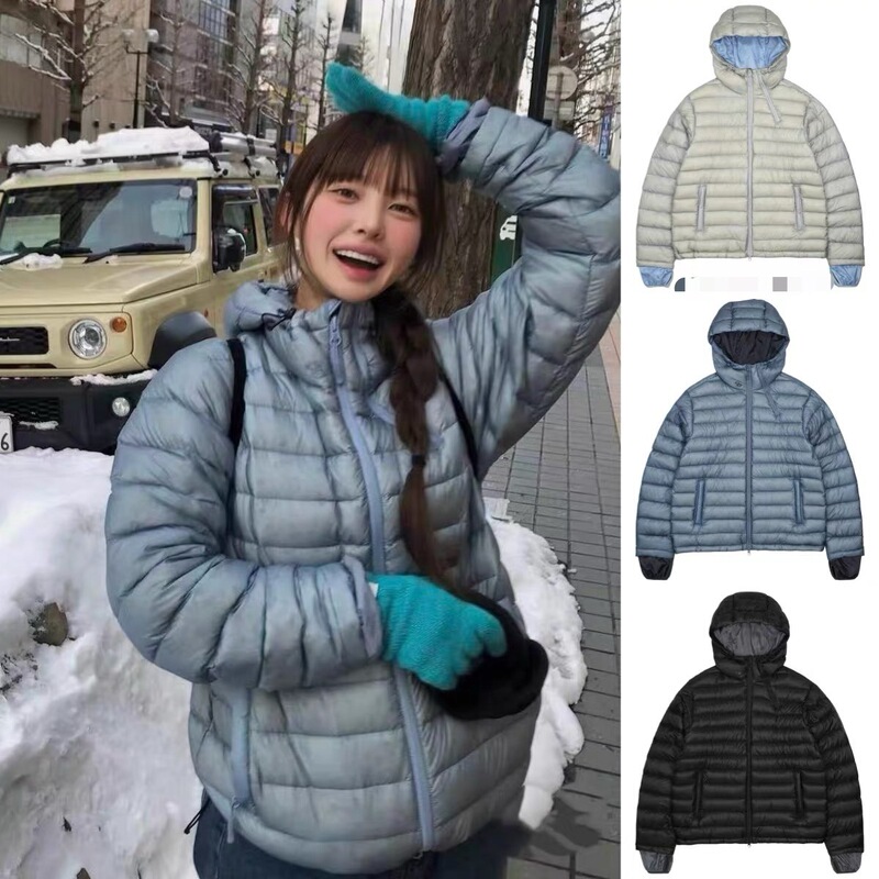 In-Stock Wu Shiwen Style Korean Niche Fashion Brand Hooded Ribbed down Jacket Duck down Unisex Warm Coat In-Stock Wu Shiwen Style Korean Niche Fashion Brand Hooded Ribbed down Jacket Duck down Unisex Warm Coat