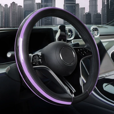 Interior Steering Wheel Protective Cover, Steering wheel cover - purple-38cm