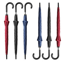 长柄雨伞60cm弯钩直杆伞纤维骨商务印字logo礼品伞定制广告伞推荐