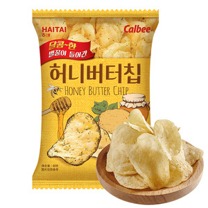 韩国进口海太蜂蜜黄油薯片食品 土豪网红土豆脆片休闲零食60g