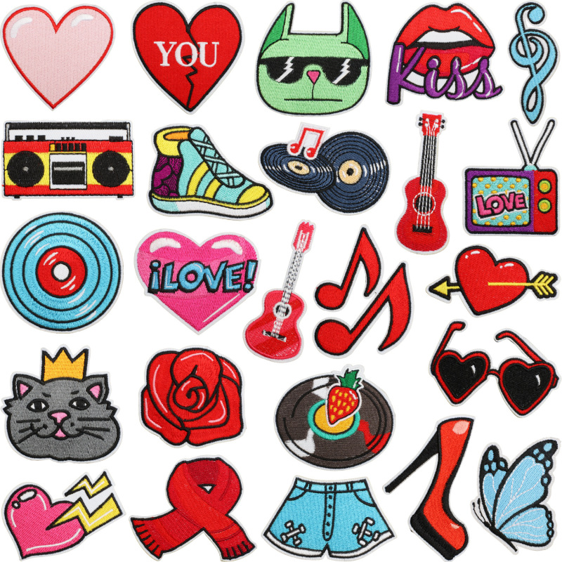 Taylor CD Embroidered Cloth Sticker Singer Patch Sticker Music Butterfly Plate Computer Embroidered Stalk Bag Decorative Skirt Embroidered Label