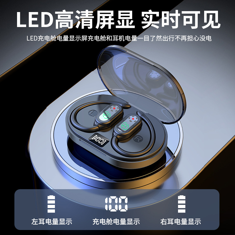 Nuevo auricular Bluetooth inalámbrico transfronterizo R16 de duración de la batería ultralarga, deportes, carrera, orejas colgantes impermeables y con reducción de ruido, orejas bluetooth