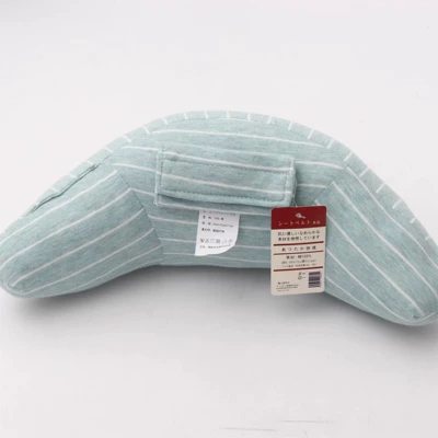Car Comfort Neck Pillow, Seat belt shoulder pad - blue-thin-strips-1-pack