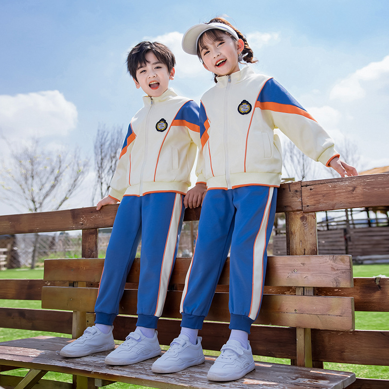 Kindergarten uniforms, spring and autumn clothing, college style primary school uniforms, children's class uniforms, three-piece sportswear suits, autumn suits