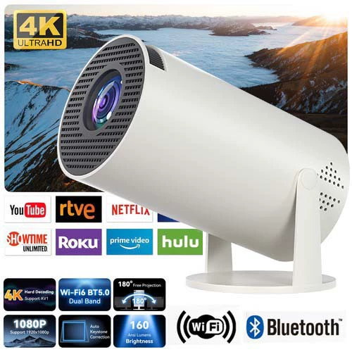 Кросс-бордерный новый проектор HY300, портативный домашний и уличный проектор 4K Ultra HD