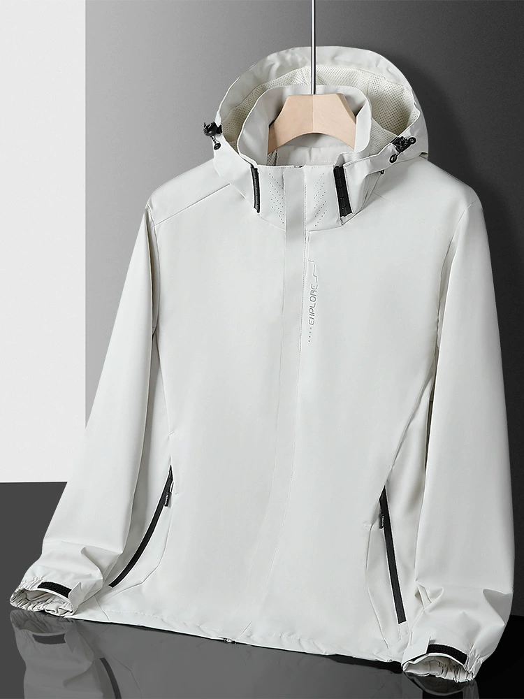 Оптовая продажа от производителя, куртка для пар с принтом, сплошной цвет, уличная одежда для альпинизма, тонкая модная одежда