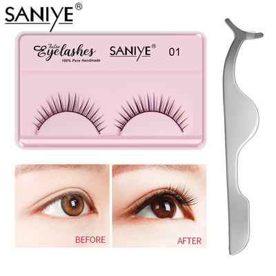 SANIYE Cross border Fiber False eyelashes 3d series multi-storey three-dimensional Eyelashes natural Thick simulation soft Lengthening