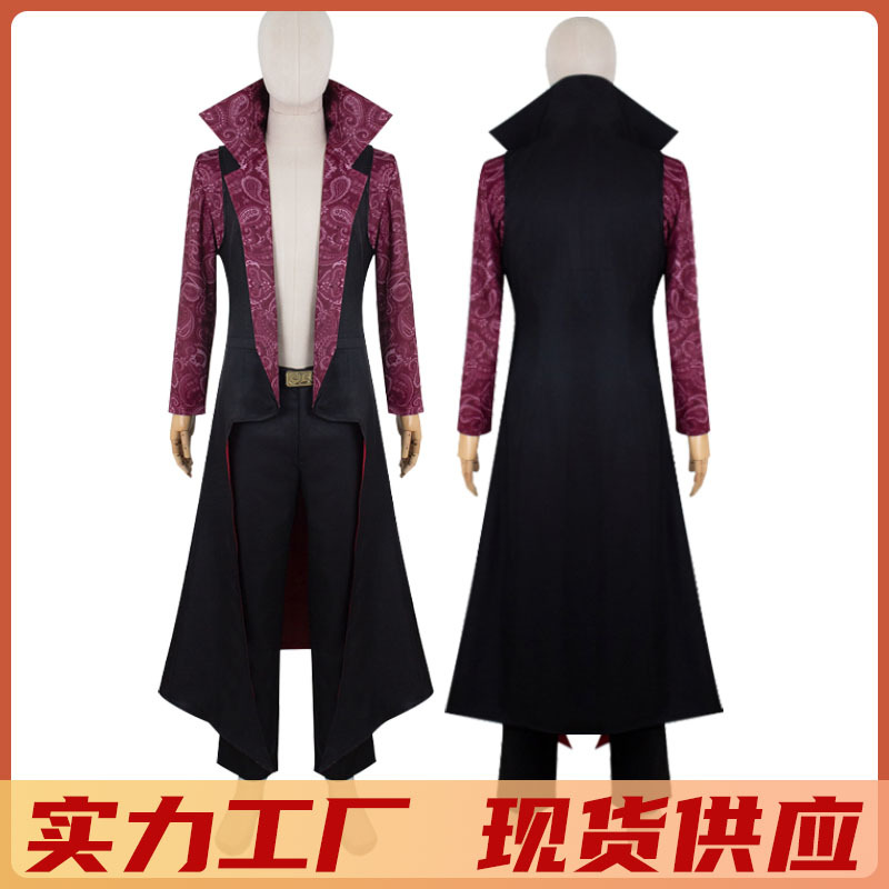 Una pieza del ojo de águila mihawk cos ropa mismo estilo xiangks soporte collar batalla traje Cosplay anime juego